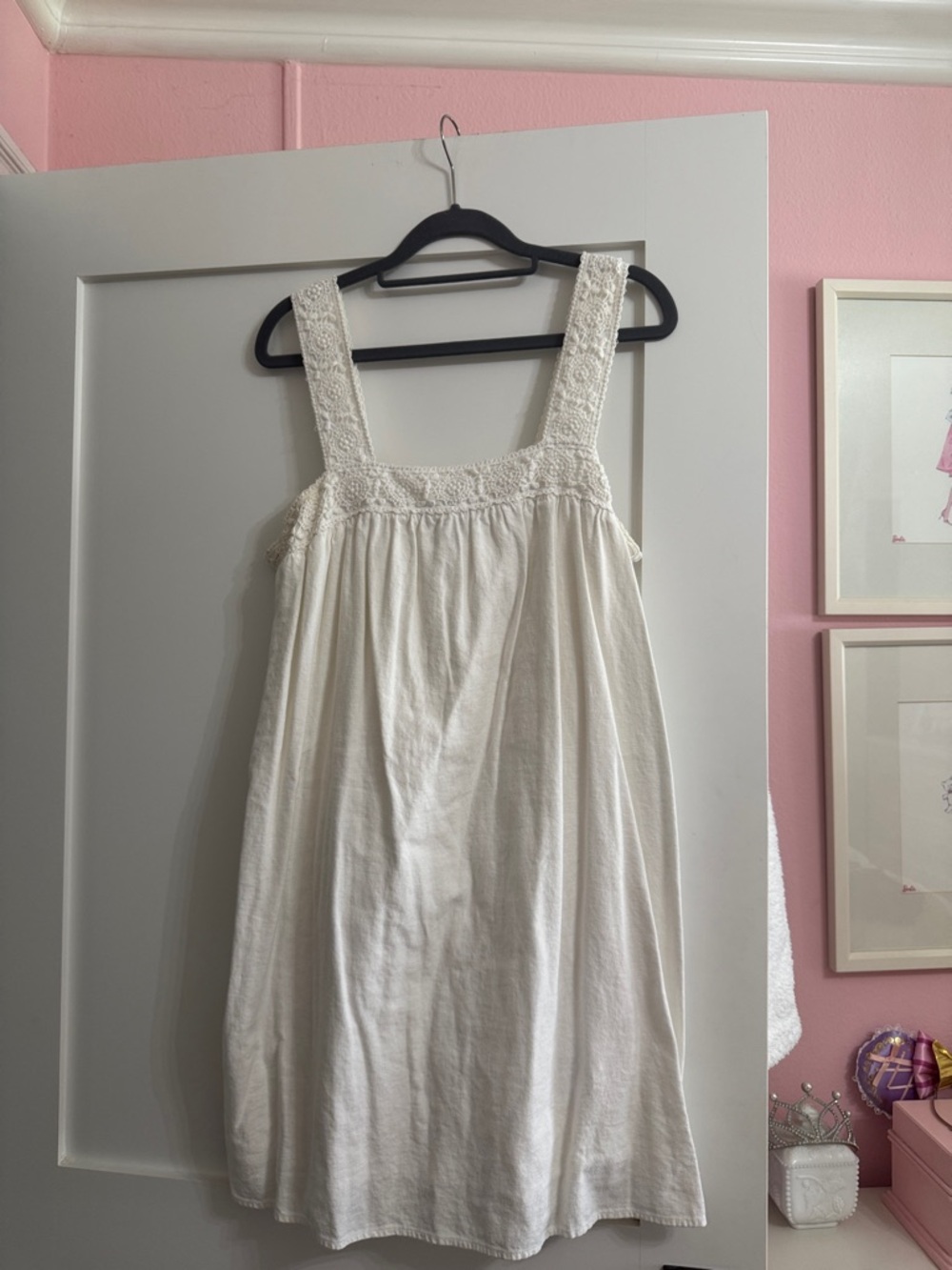 Old Navy White Crocheted Strap Mini Dress